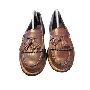 Polo Sport Ralph Lauren Women's Leather Tassel Loafers Size 8